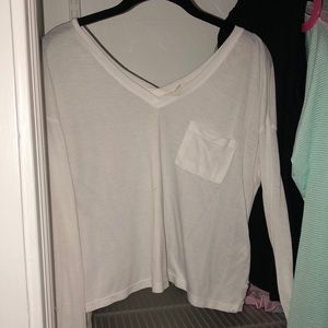 Free People - White Cropped Long Sleeve